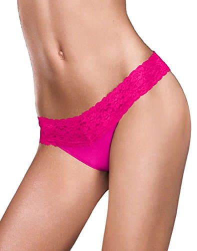 Maidenform Dream Lace Thong, L/XL, Wild Strawberry