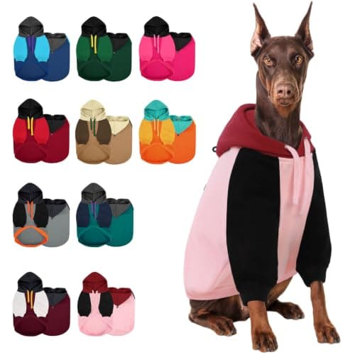 AOFITEE Large Dog Hoodie, Soft Dog Sweatshirt with Sleeves for Large Dogs