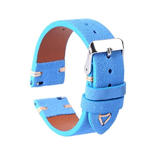 WOUKUP Quick Release Suede Leather Watch Bands Vintage Watchband for Men Watch Strap 18mm 19mm 20mm 21mm 22mm 24mm