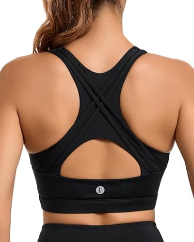 RUNNING GIRL High Impact Sports Bras for Women High Support Women’s Sports Bra Racerback Workout Running Bra(WX3039 Black,XL)