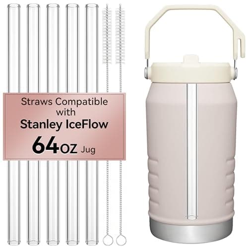 Bluwing Replacement Straws for Stanley IceFlow 64 oz Jug, 8 mm