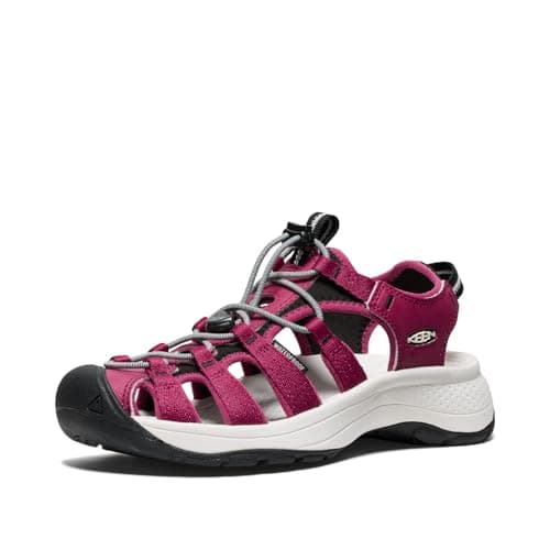 KEEN Women's Astoria West Closed Toe Sandals, Beaujolais/Star White, 5.5