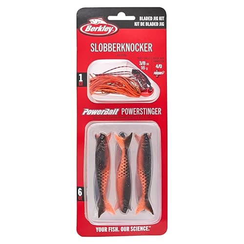 Berkley SlobberKnocker Fishing Jig, Green Pumpkin Shad, 1/2 oz