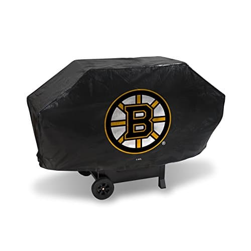 Rico Industries NHL Boston Bruins Black Deluxe Grill Cover Deluxe Vinyl Grill Cover - 68" Wide/Heavy Duty/Velcro Staps