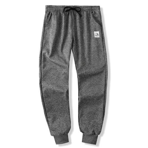 LAIWANG Men's Warm Lined Athletic Sweatpants Jogger Fleece Pants Winter Warm Track Pants (11#Dark Gray, XL)