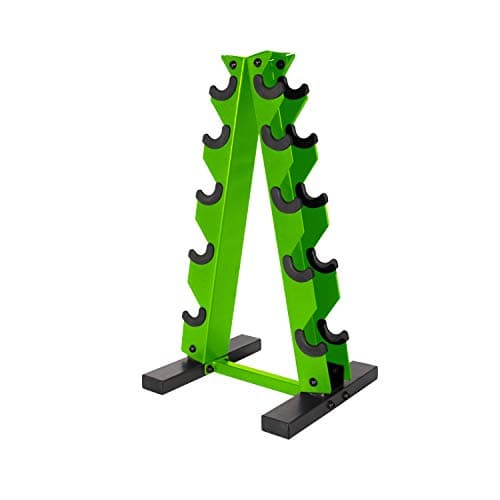 CAP A-Frame Hex Dumbbell Storage Rack, Green, 150lb Capacity