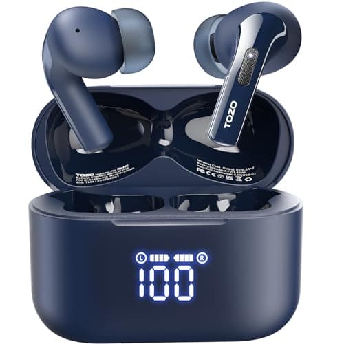 TOZO T20 Wireless Earbuds 97H Playtime, Wireless Charging LED Display Case