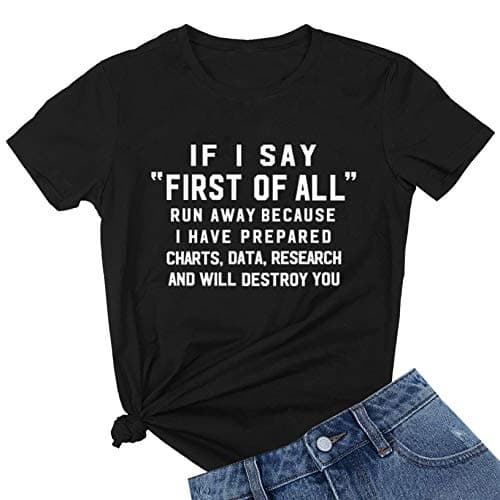 BLACKOO Women Cute T Shirt Juniors Graphic Tops Teen Girls Tee Black Large