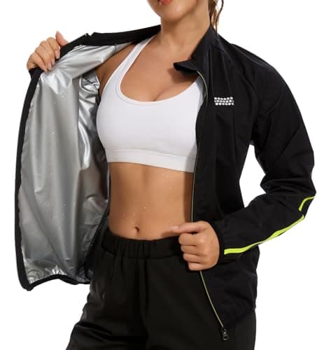 SEXYWG Sauna Jacket for Women Long Sleeve Sauna Suit Sweat Workout Top