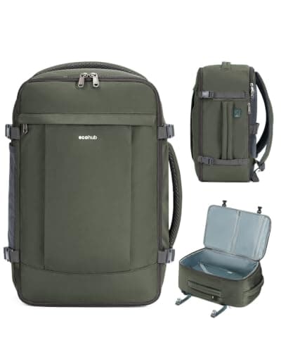 ECOHUB 18" Travel Backpack Airlines Approved Personal Item Bag Women Grey Green