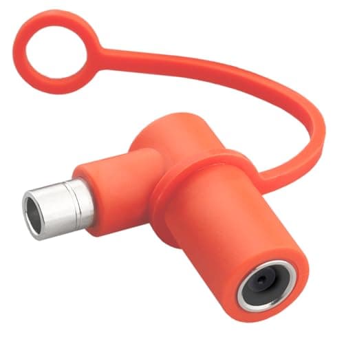 KSK Adapter DC7909 to DC8020 with Anti-Lost Strap,DC7909 Female to DC8020 Male Adapter,Angled,Orange,2PC