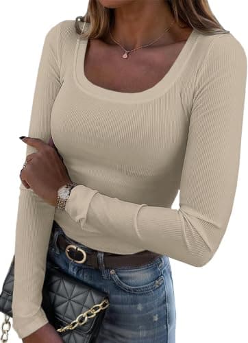 Zeagoo Summer Tops for Women 2026 Casual Long Sleeve Shirt Fall Clothes