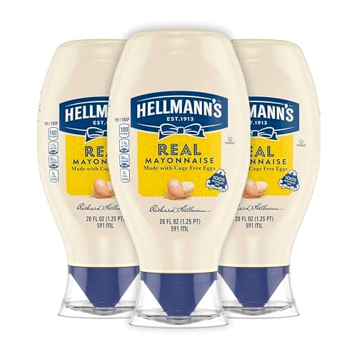 Hellmann's Real Mayonnaise 20 oz, Mayo Squeeze, Sandwich Spread, 3PK