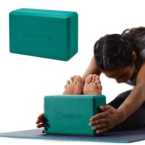 Gaiam Yoga Block, EVA Foam for Balance & Stretch (1 Block, Lush Teal)