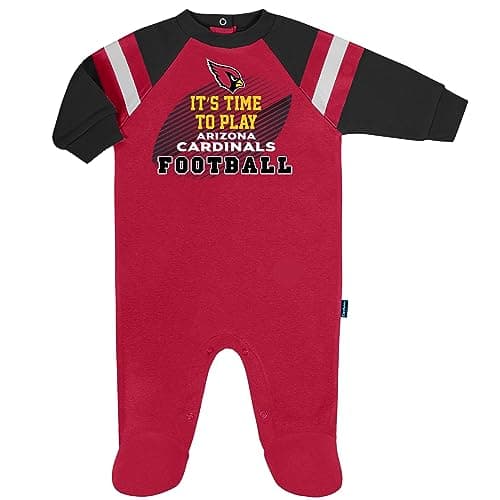 Gerber NFL Baby Boys Sleep 'N Play Footie, Arizona Cardinals, 3-6 Months