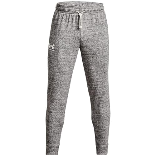 Under Armour Mens Rival Terry Joggers, (112) Onyx White / / Onyx White, XX-Large Tall