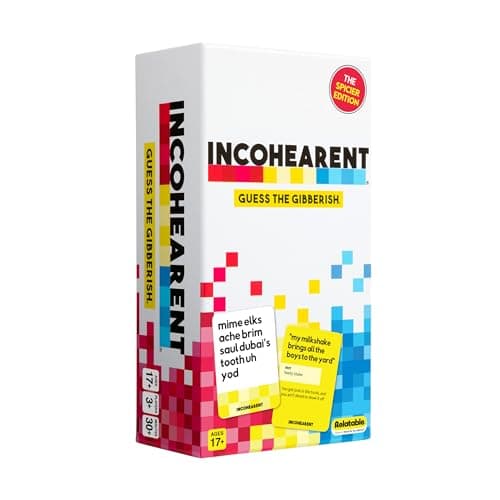 Incohearent, The Guess The Gibberish Party Game by Relatable, A Funny Card Game for Adults, Great for Bachelorette Party Games or Game Night Games, Includes 300 Cards