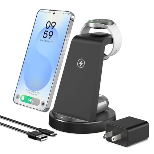 Wireless Charger for Samsung, 3-in-1 Android Charging Station