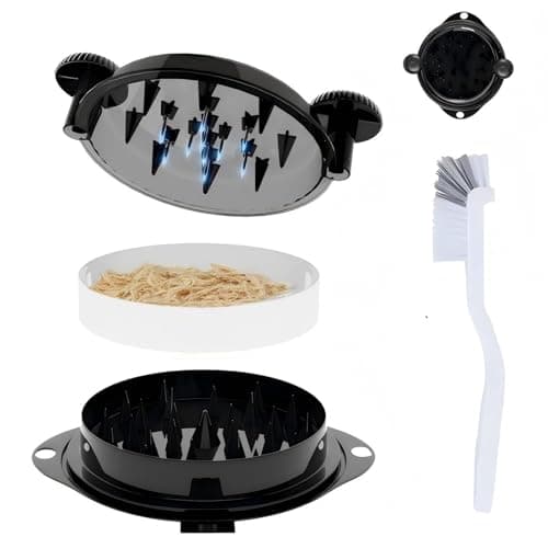 Chicken Shredder Tool Twist Pro - Large Meat Shredder for Chicken Breast, Pulled Pork, Beef with Upgraded Stainless Steel Spikes Wall Mounted Design BPA-Free Kitchen Essentials Gadgets (Black/Black)