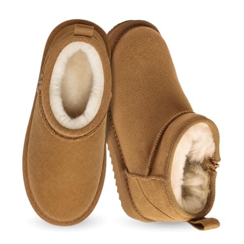 Balabala Boys & Girls Classic Snow Boots, Warm, Suede, Water-Resistant