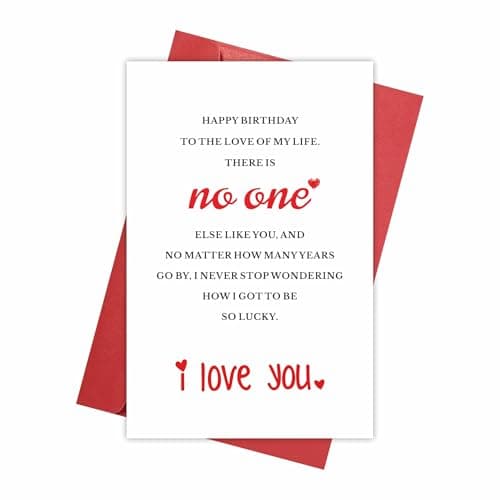REENYOUNG Happy Birthday Card for The Love of My Life