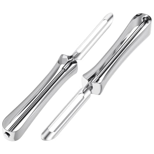 BOHUIZ 2 Pack Swivel Vegetable Peelers, Stainless Steel Carrot Peelers