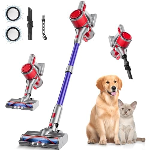BSNAW Cordless Vacuum Cleaner for Home, 8-in-1 40Kpa Lightweight Stick Vacuum with 45Mins Runtime, Powerful Suction, Anti-Tangle, Rechargeable Cordless Vacuum for Hardwood Floor Carpet Pet Hair, N504