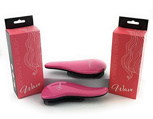 G.B.S Pack of 2 Wave Detangling Brush, Pink