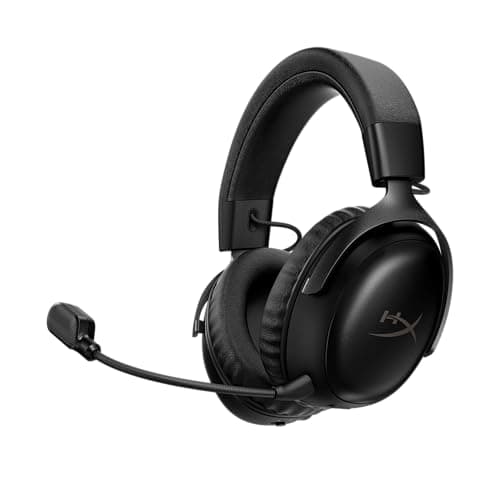 HyperX Cloud III S – Wireless Gaming Headset for PS5, PS4, Switch, PC, Mac, and Mobile, Up to 120-Hour (2.4GHz) / 200-Hour (Bluetooth) Battery, 53mm Angled Drivers, Detachable Mic – Black