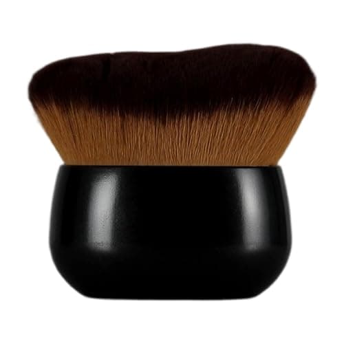 Extra Large Body Makeup Brush Kabuki Brush for Foundation & Bronzer, 75 mm Wide-headed Kabuki Brush Provides More Even&Sunscreen Face&Back Makeup Brush, Wet & Dry Use (Black)