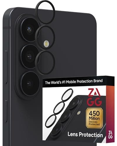 ZAGG Glass Elite Samsung Galaxy S26 Camera Lens Protector, Black