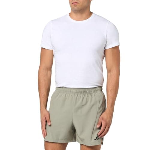 adidas Men's Designed for Training Workout Shorts, Silver Pebble, 2XL5