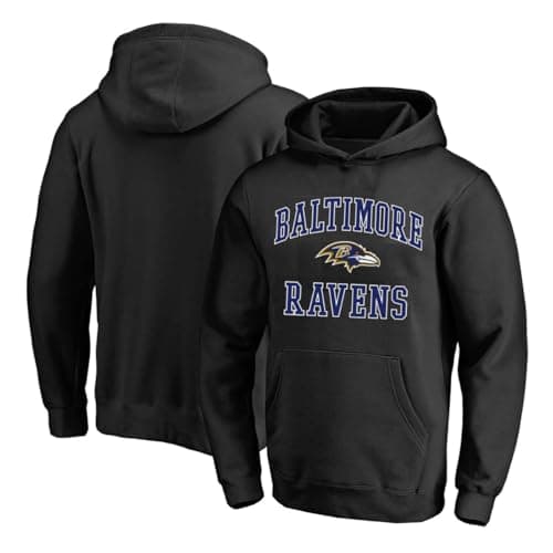 Outerstuff NFL Kids Youth 4-20 Officially Licensed City Wide Arch Logo Pullover Hoodie Sweatshirt (US, Numeric, 5, 6, Regular, Baltimore Ravens - Black)