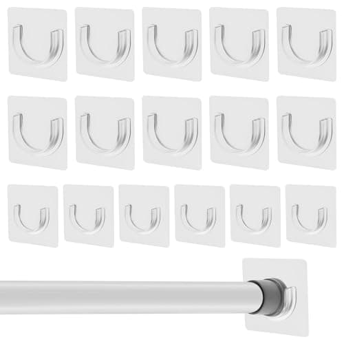 16 Pcs Shower Curtain Rod Holder, Curtain Rods Brackets (2 Sizes)