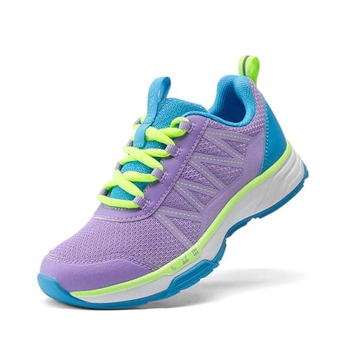 DREAM PAIRS Boys Girls Shoes Kids DuraPlay Tennis Footwear Non Slip Athletic Running Walking Lightweight Lace Up Sneakers for Little/Big Kid,Size 10 Toddler,Purple/Blue,SDRS2401K