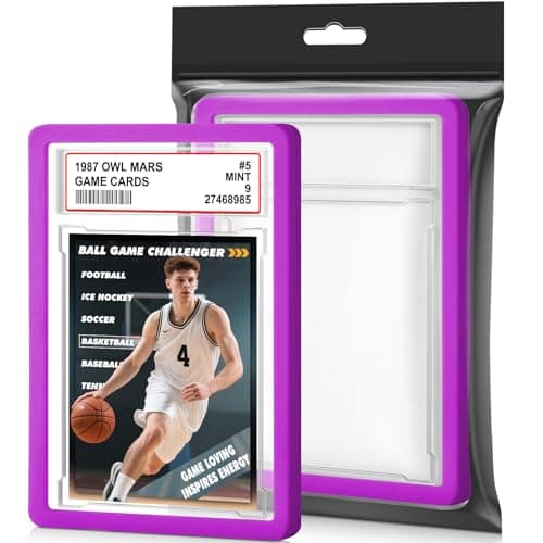 1 Pack Graded Card Slab with PSA Slab Bumper Set, Hard TPU PSA Slab Bumper Protector Guard Graded Card Slab Protectors with Label Position for Game Cards, Sports Cards, Trading Cards