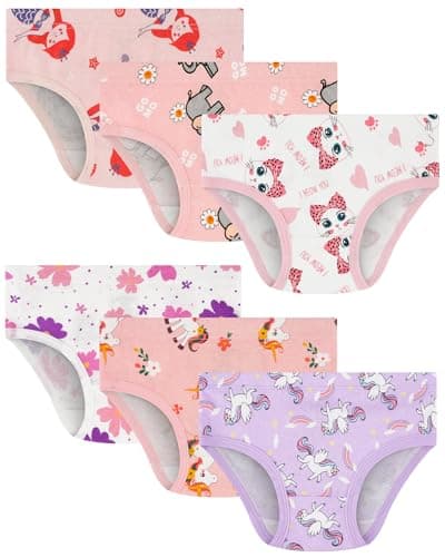 JAHSIYI Girls Underwear 18-24 Months 100% Cotton Baby Toddler Panties Super Soft Briefs Underpants Clothes Breathable Unicorn Undies 18m/Mo, 24m/Mth