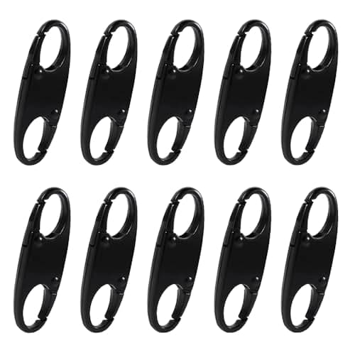 10PCS Zipper Clips S Shaped Double Zipper Locks for Backpacks
