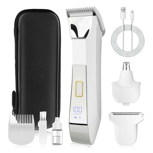 Karrte Women's Razors for Shaving Pubic Hair, 3-in-1 Wet & Dry Bikini Trimmer for Women's Private Area, Replaceable Ceramic Blade Head Electric Shaver with Travel Lock
