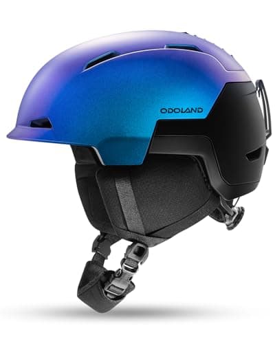 Odoland Ski Snowboard Helmet for Adults & Youth, Snow Helmet for Men & Women, Slide Adjust Ventilation, Safety Certified, Goggles Compatible Protection for Skiing, Navy Blue, L