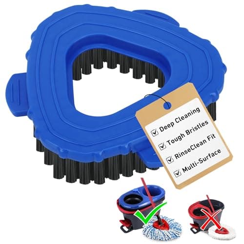 Scrub Brush Head for RinseClean 2-Tank System, Hard Bristle Spin Mop Scrub Brush Attachment for Bathroom, Kitchen, Tile & Floor Cleaning, 1 Pack