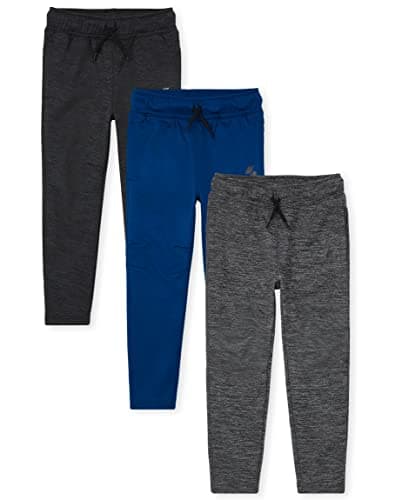 The Children's Place,Active Jogger Pants,3 Pack,Black/Blue/Heather Gray,Small (5/6)