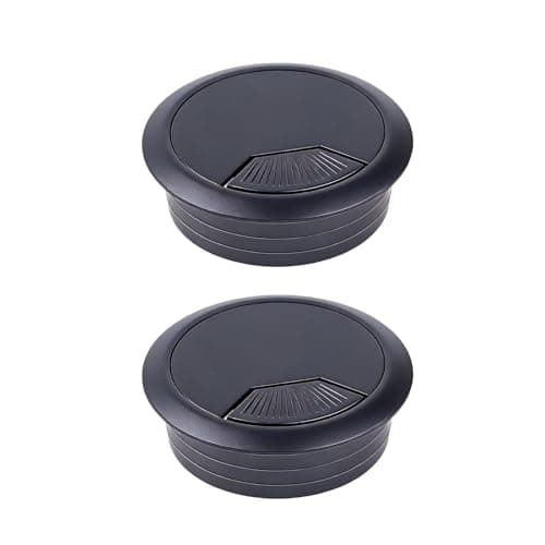 TIVTHINE 2 Pack 2 Inch Black Desk Grommets