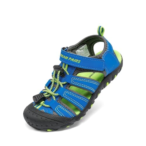 DREAM PAIRS Boys Girls Closed-Toe Outdoor Summer Sport Sandals for Toddler/Little/Big Kid,Size 5 Toddler,Royal/Blue/Green,181105K