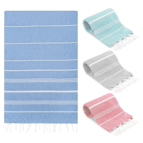 100% Premium Turkish Cotton Beach Towel by Sun Ninj Turkish Cotton Beach Towel by Sun Ninja