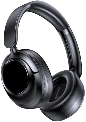 Hybrid Active Noise Cancelling Headphones, Bluetooth 6.0 Wireless Headphones Over Ear Headset with 120H Playtime, Hi-Res Audio, 5-ENC Mic, 35dB ANC Headphone Transparency Mode for Travel Office Gaming