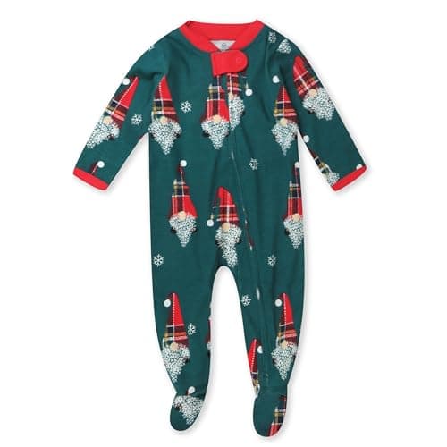 HonestBaby Sleep and Play Footed Pajamas One-piece Sleeper Jumpsuit Zip-Front Pjs Organic Cotton for Baby Boys, Unisex, 6-9 Months