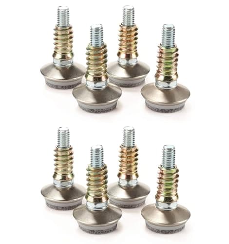 HOTTARGET Leveling Feet 8PK with 3/8"-16 Thread Inserts and Felt Pads