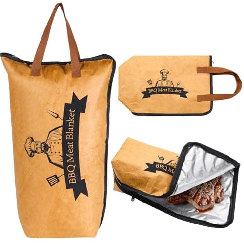 STORICANS BBQ Meat Blanket - Reusable Insulated Brisket Resting Blanket with Handle,5-Layer Thermal Protection Large Capacity Foldable Meat Resting Bag for BBQ, Smokers, Outdoor Activities |21 inch