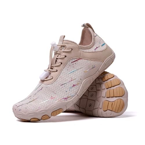 StoneLiquid Hike Barefoot Womens, Healthy & Non-Slip Barefoot Footwear Unisex (Meteor-Khaki, Adult, Women, 6, Numeric, US Footwear Size System, Medium)